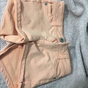 Sherbet orange high waisted shorts